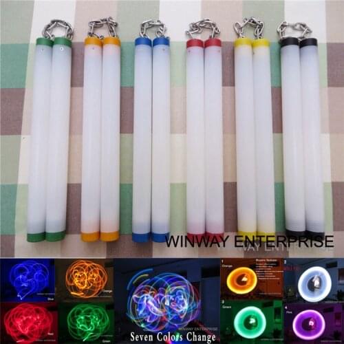 LED nunchakus Lighting Nunchakus Shining LED Light Nunchakus Show Stick Performance Stick