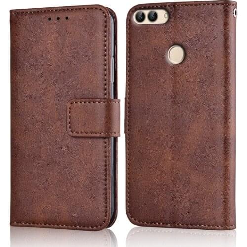 PSmart Case Slim Leather Flip Cover for Huawei P Smart FIG-LX1 Enjoy 7S 5.65'' Case Wallet Magnetic case P Smart