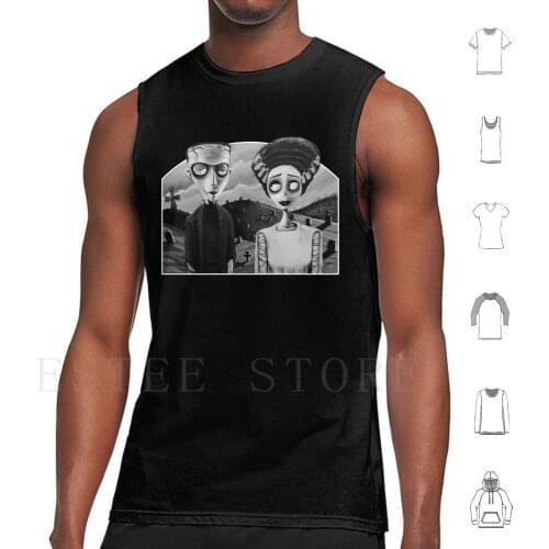 Corpse Bride Of Frankenstein Tank Tops Vest Sleeveless Corpse Bride Bride Of Frankenstein Tim Burton Universal Monsters
