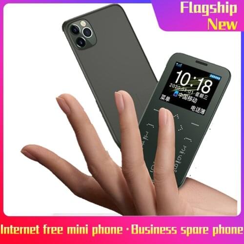 Ultra-thin mini mobile phone card phone GSM CDMA SIM card student unlocking mini pocket cordless portable phone caller id