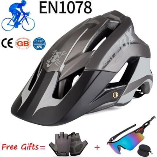 BATFOX Riding Cycling Helmet Men Women Breathable Capacete Ciclismo Ultra-light Road Mountain Bike Safety Cap With Sunglasses