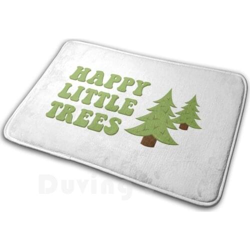 Happy Little Trees Soft Non-Slip Mat Rug Carpet Cushion Happy Little Trees Bob Ross Bob Ross Trees Happy Trees Funny