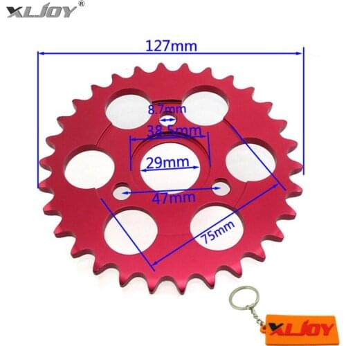 XLJOY Red CNC Aluminum 420 30T Tooth Rear Chain Sprocket For Honda Z50A Z50 Z50R Z50J Monkey Bike