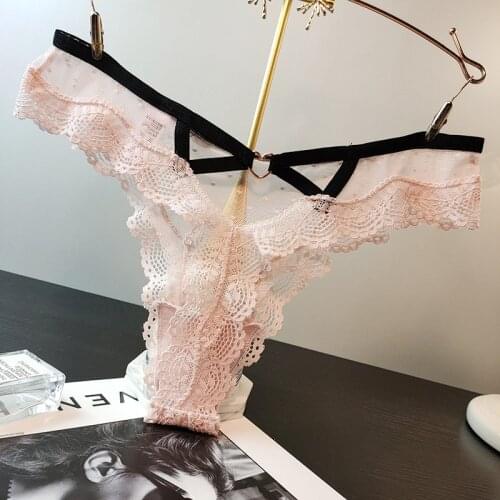 Amazing Lace Women Panties Transparent Heart Low-Waist Underpant Thong G String Female Seamless T-Back Underwear Lingerie