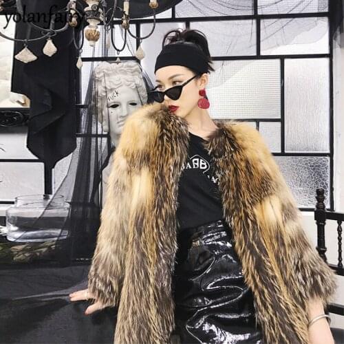 Real Fur Coat Women Real Fox Fur Winter Coat Women Korean Fashion Coat for Women Clothes 2020 Manteau Femme YY894
