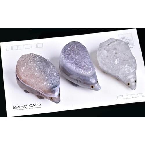 1PC natural crystal agate hedgehog quartz crystal ore magic cure crystal agate available home decoration DIY gift party gift
