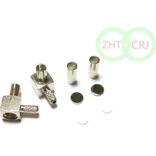 100PCS TS9 Male Plug Right Angle Crimp RG174 RG316 LMR100 RF Connectors