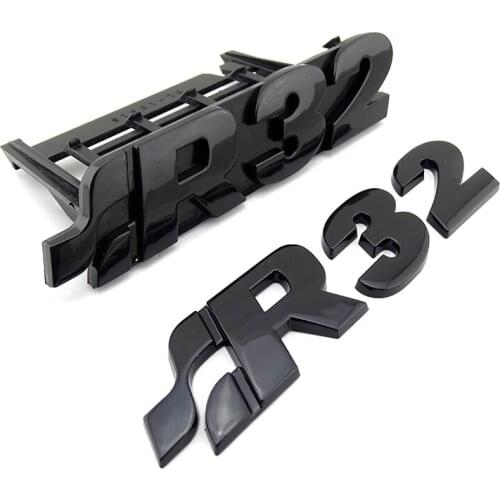 1999-2008 GOLF 4 Golf 5 Gloss Black VW Golf R32 Front Grill Badge Emblem R32 Boot Logo Sticker