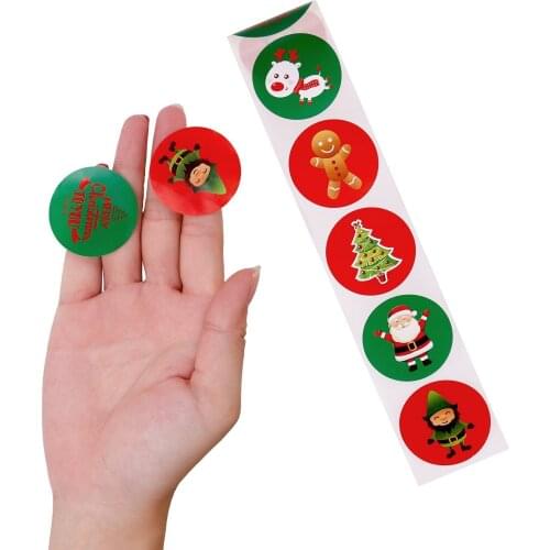 500 Pieces Christmas Decoration Stickers Gift Packaging Labels New Year Party Gift Stickers