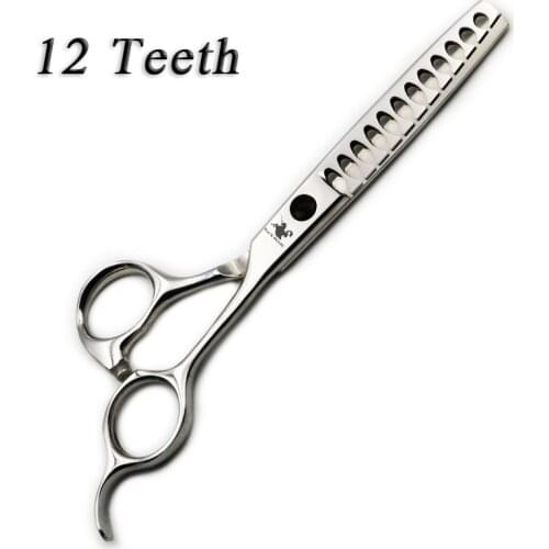 6 Inch Professional Pet Scissors Thinning Scissors Set Salon Barber Pet Shears 12 Teeth Personality Style