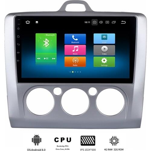 9" Android 10.0 Car Multimedia Player for Ford Focus 2 MK2 MK3 2004-2011 Autoradio Stereo 8-Core 4GB +32GB GPS Navigation MP3