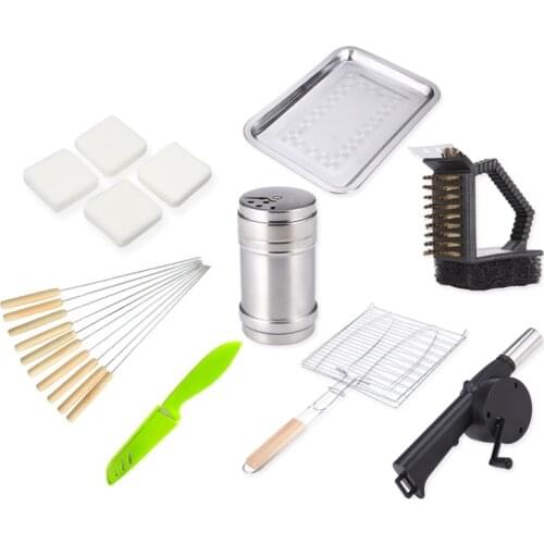 JOYLIVE Barbecue Grill Accessories Tool Barbecue Tool Set Outdoor Barbecue Supplies 8-piece Set In Stock