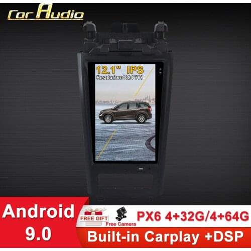 Android 9.0 PX6 64G Tesla style Car GPS Navigation 12.1" Screen for Mahindra XUV500 W7/W8/W9/W10 /W11 2016- Car Mutimedia Player