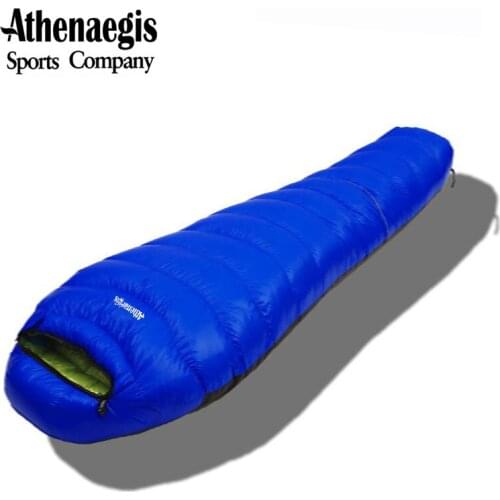 Athenaegis New Style White Duck Down 2500g/2800g/3000g Filling Spliced Envelope Adult Waterproof Winter Sleeping Bag