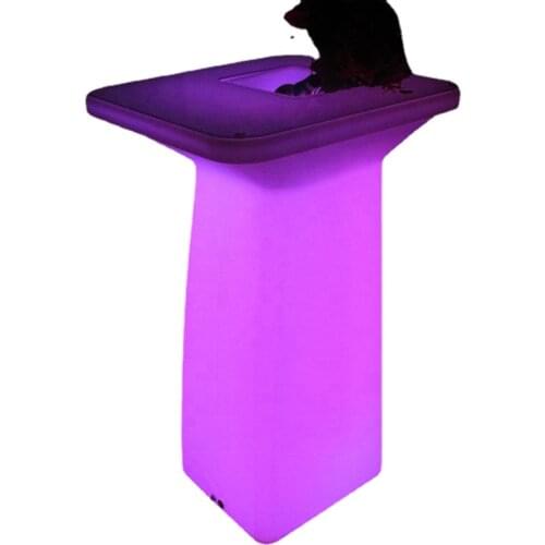16colors Changed Led Light Up Bar Furniture Illuminated Cocktail Corner Bar Counter with Ice Bucket