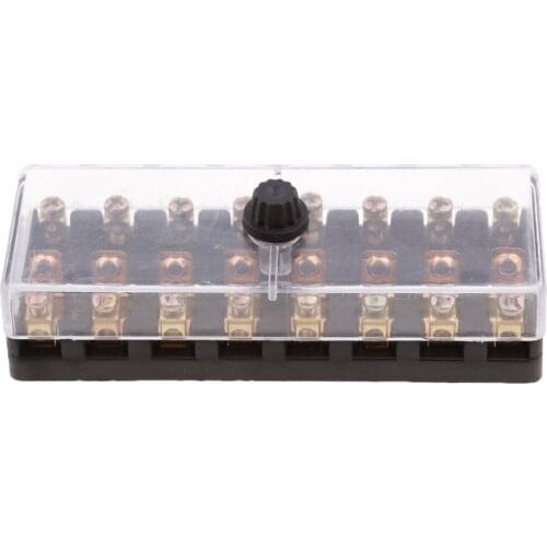 Car Boat Trailer Vehicle 8 Way Circuit Fuse Box Block Holder 32V 16A