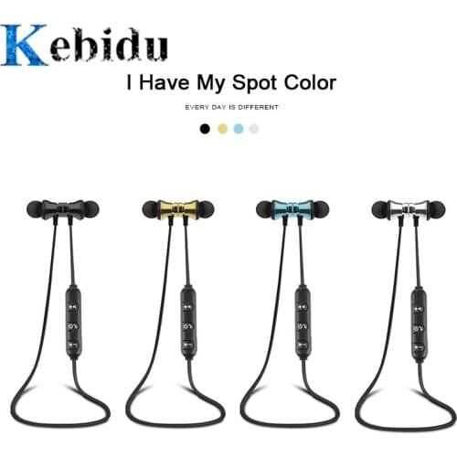 Kebidu Bluetooth sports Earphone Headset waterproof 4.2 Magnetic attraction Mic For iPhone X XS Max 6 8 Samsung S8 S9 huawei p20