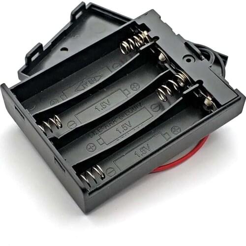 AAA Battery Holder Case Box with Leads with ON/OFF Switch Cover 2 3 4 Slot Standard Battery Container