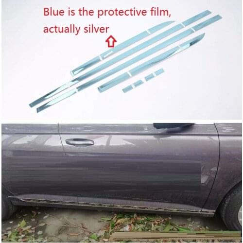 For Volkswagen Lavida 2018 4PCS Car Styling stainless steel Exterior Car Side Door Body Trim Molding Accessories Cover Trim