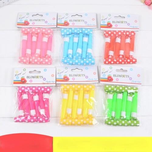 Blowing Dragon Dot Paper Whistle Plastic Wind Dragon Weird Props Party Gift Birthday Horn Funny Dragon Whistle Blowing Horn