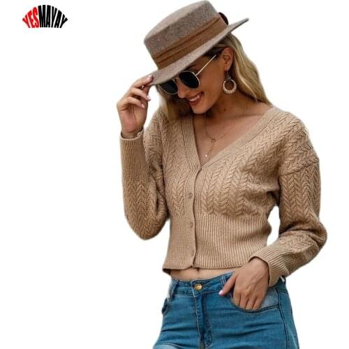Knitted Twist Cardigan Sweater Female Single-breasted Short Sweaters Women Long Sleeve Slim Tops Autumn Winter Cardigans 2021