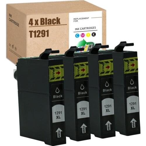 SZ Compatible for Epson T1295 T1291 Black Ink Cartridge for WF-3520 WF-3540 WF-7525 WF-7515,SX235W SX425W SX445W SX535WD,BX630FW