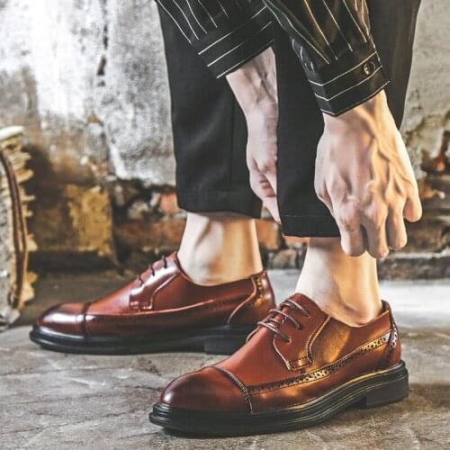 Classic Business Men Dress Elegant Formal Wedding Men Breathable Slip on Office Oxford MenS Comfortable Lace-up Oxfords