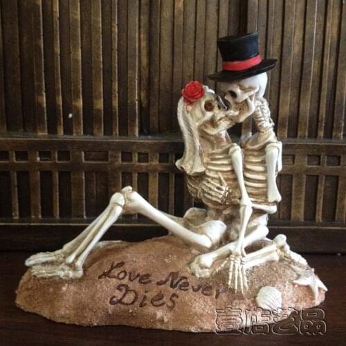 CREATIVE POLIZESIN HOME DECORATION BEACH SKULL BRIDE CORPSE BRIDE HALLOWEEN ORNAMENTS