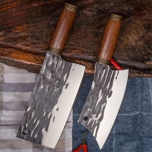 Kitchen Slicing Knife Meat Cleaver Hunting Knife Cleaver Japanese Chef Knives Vegetable Cutter Big Butcher Knife for Meat Axe