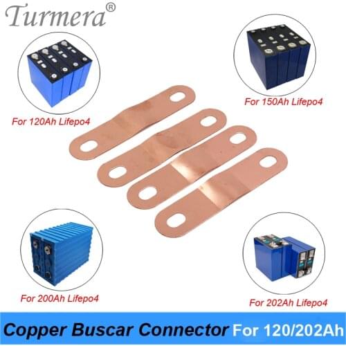 Turmera Copper BusBars Connector for 3.2V Lifepo4 Battery 120Ah 150Ah 202Ah Assemble for 12V 24V 36V Uninterrupted Power Supply