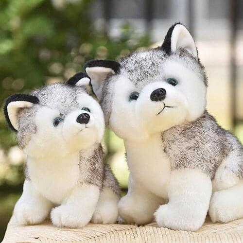 20cm Cute Simulation Husky Plush Doll Toy PP Cotton Toy Dolls Doll Pillow Animal Soft Kids Home Gift Stuffed Plush Cushion M7R9