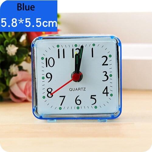 Cute Clock Bedroom 4 color Desk Square Small Bed Compact Travel Quartz Beep Alarm Clock Cute Portable Fashion Clock