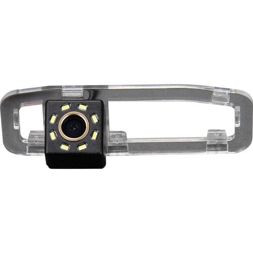 Misayaee Car Rear View Reverse Parking Camera Golden 8 Led for KIA RIO 2007 2008 2009 2010 2011 2012 Night Vision Waterproof