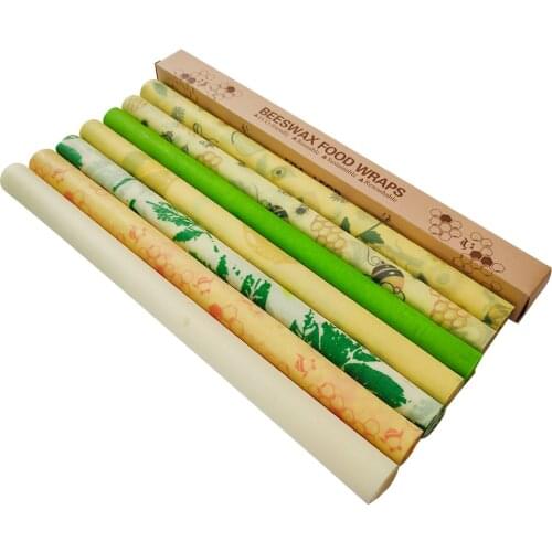 Reusable Storage Wrap Sustainable Organic Snacks Cheese Food Wrapping Paper BPA Plastic Free Beeswax Food Wraps 100cm*33cm