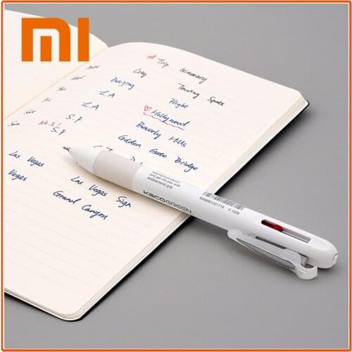 Original Xiaomi Mijia KACO 4 In 1 Multifunction Pens 0.5mm Black Blue Red Refill Mechanical Pencil Japanese ink Office School