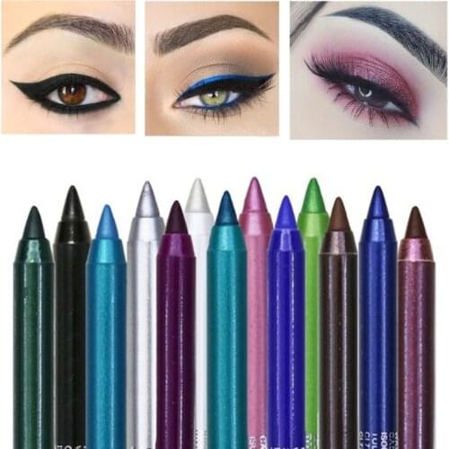 14 Colors Glitter Eyeliner Pencil Set Eyeshadow Waterproof Diamond Matte Pearl Matte Colorful Eye Liner Delineador Makeup TSLM1