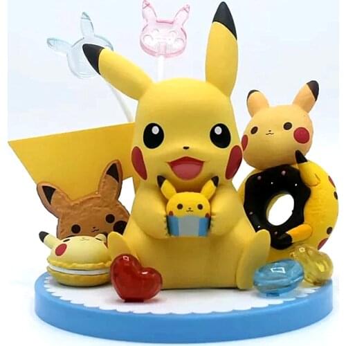 Pokemon Toys Pikachu Cake Decorations Action Figures Model Pendent Piece A Birthday Present for a Child
