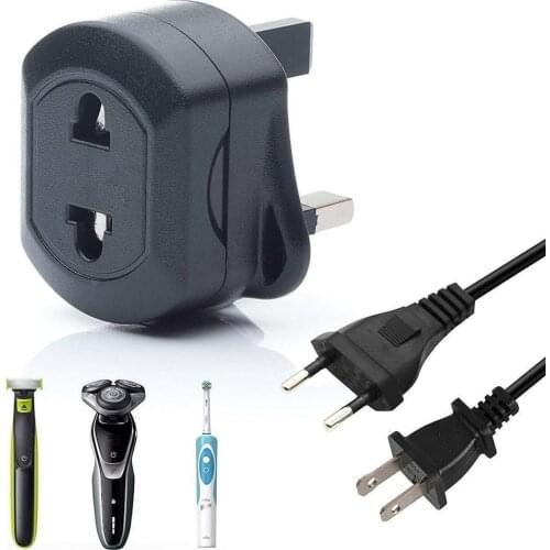 Portable Charger Adapter 250V EU 2 Pin To UK 3 Pin Toothbrush Convertor Fused Travel Adaptor For Shaver Plug U1I8