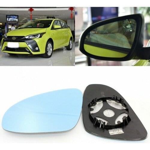 Blue mirror For Toyota YARiS L 2014-2017 Side View Door Mirror Blue Glass With Base Heated turn single lamp