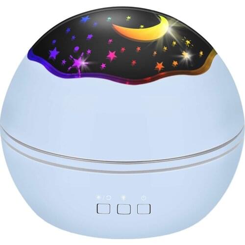LED Projector USB Star Moon Night Light Sky Rotating Battery Operated Nightlight Lamp For Children Kids Baby Bedroom Nursery Gif