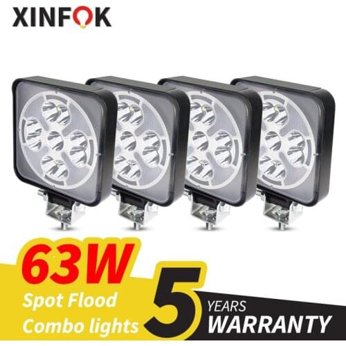 Mini Light Bar/Work Light 63W Strobe LED Work Light OffRoad for Truck 4x4 Tractor SUV Boat Atv Led Fog Light 12V 24V