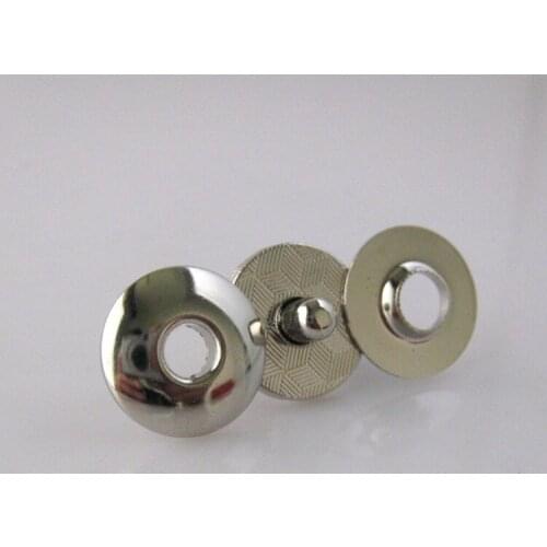 20sets Round 17mm Silver tone Thin Magnetic Snaps Bag Purse Clasp Metal Buttons Fastenerscrapbooking Decoration and Special tool