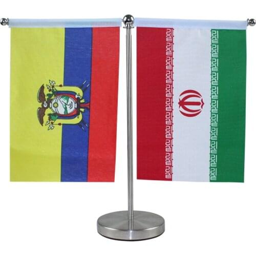 KAFNIK,Metal T-type retractable negotiation flag Office flag table flag with any 14*21cm flags,free shipping
