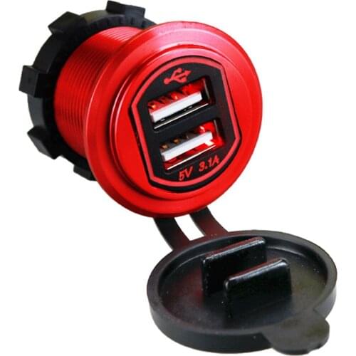 New Car Charger 3.1A Dual USB Port Vehicle Charger Universal Fast Charging Chargers Waterproof Power Adapter Dropshipping