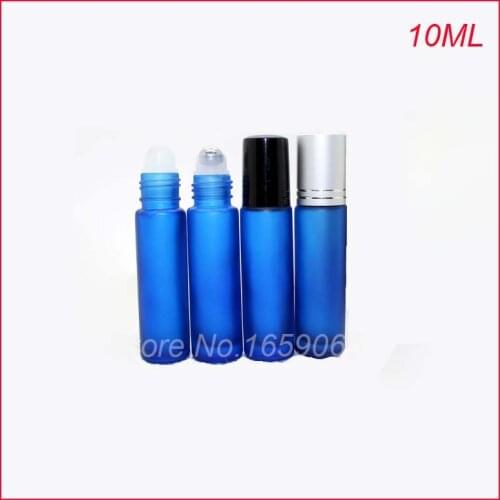 10ml matt blue glass roll on roller perfume atomizer sample bottles f essential oils roll-on refillable deodorant containers