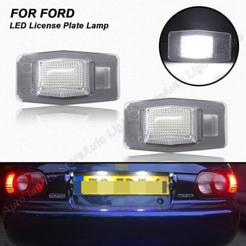 2Pcs For Mazda Miata MX-5 1999-2005 Protege Protege5 MPV Tribute Ford Escape LED License Plate Light LED Number Plate Lamp