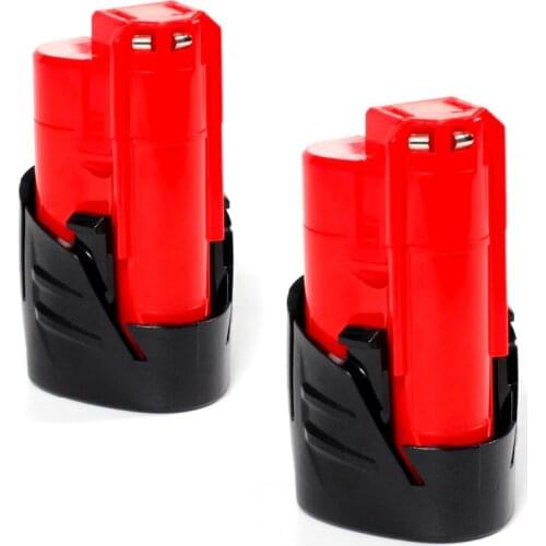 2xMilwaukee M12 M12B Power Tool Rechargeable Lithium Ion Battery Replacement Battery Backup 3.5Ah 3500mah