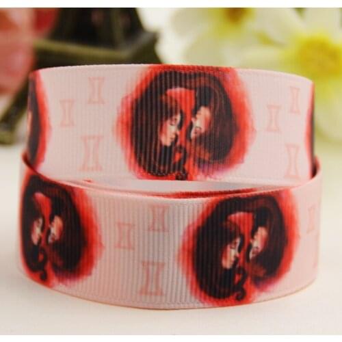 22mm 25mm 38mm 75mm Ruban satin Gemini Zodiac printed Grosgrain Ribbon Hair Accessories party decoration 10 Yards X-02562
