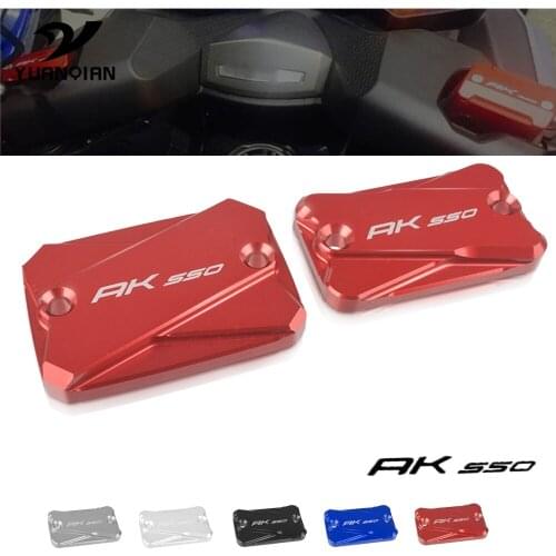 Motorcycle Accessories Aluminum Front Fluid Reservoir Cover Cylinder Reservoir Brake Cap For KYMCO AK 550 AK550 2017 2018 2019