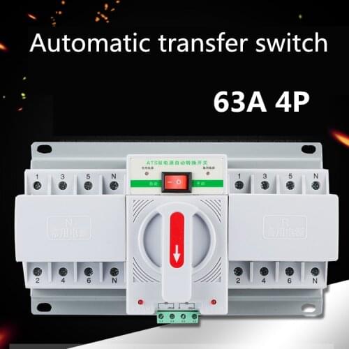 4P 63A 220vac MCB type Dual Power Automatic transfer switch